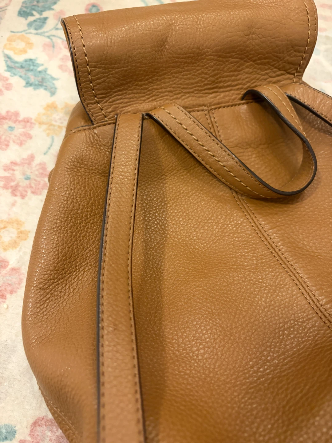 Coach Vintage Pebbled Leather Backpack with Brass Hardware - photo 5