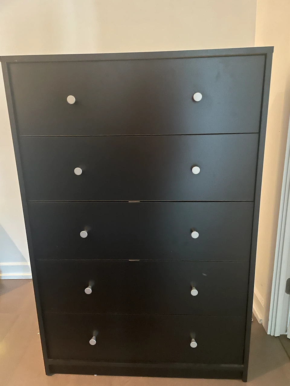 Black 5-Drawer Chest