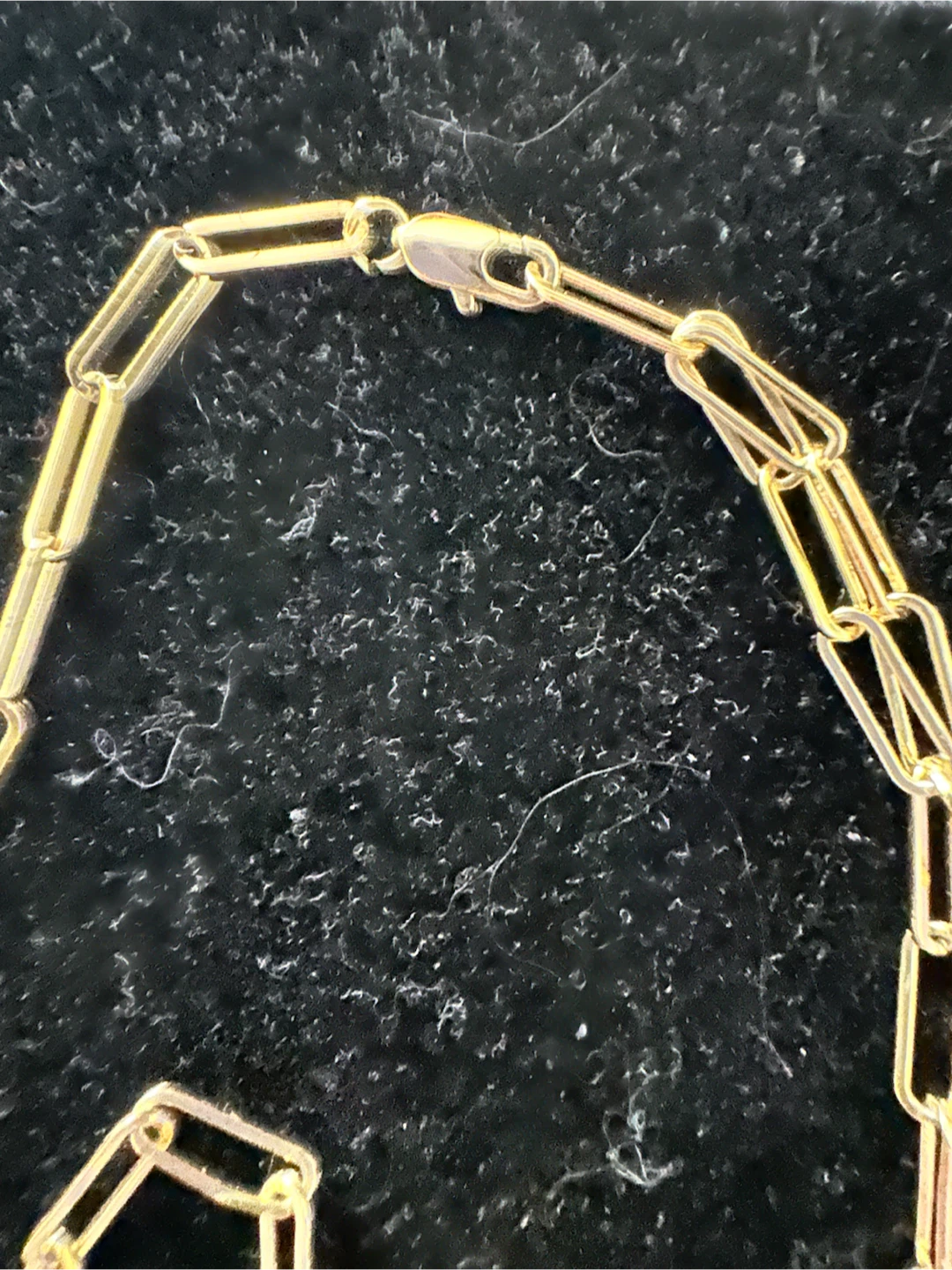 14k Gold-Tone laminated Paperclip Chain Teddy Bear Necklace - photo 3
