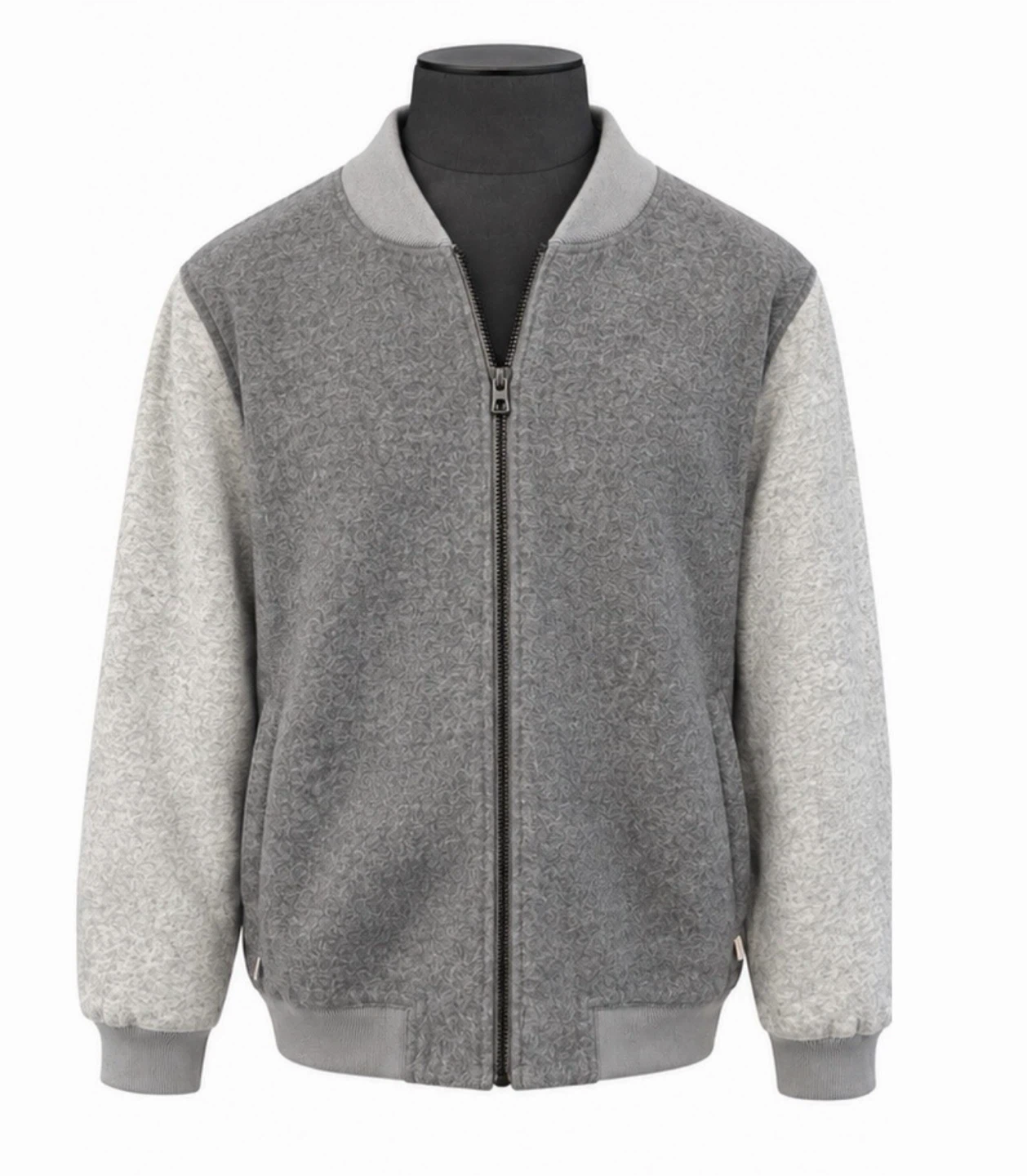 Black Brown 1826 Bomber Jacket - XL - Two-tone Gray