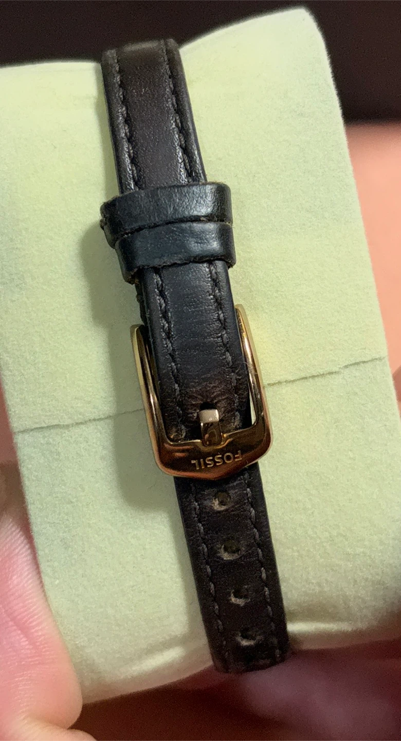 Fossil Carlie Mini series rose gold, brown leather watch. - photo 2