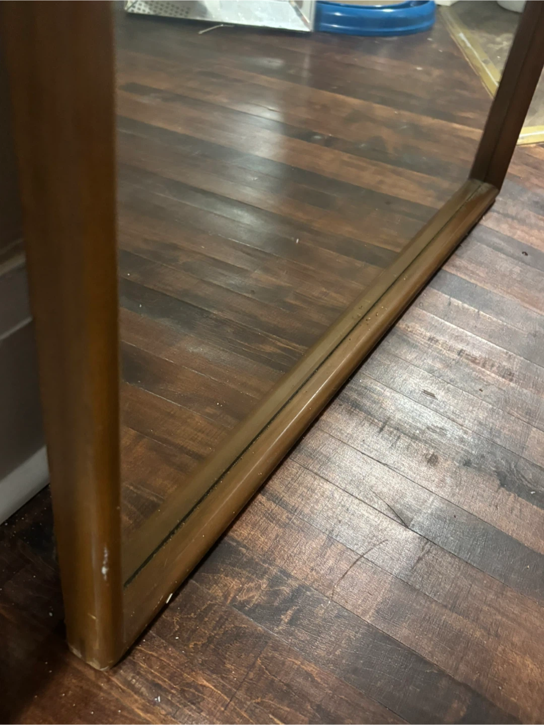 Large Wood Framed Wall Mirror - photo 2