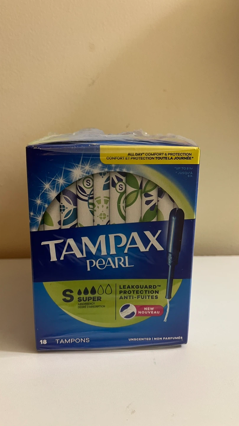 Tampax Pearl Super Absorbency Tampons - 18 Pack, 3 Boxes