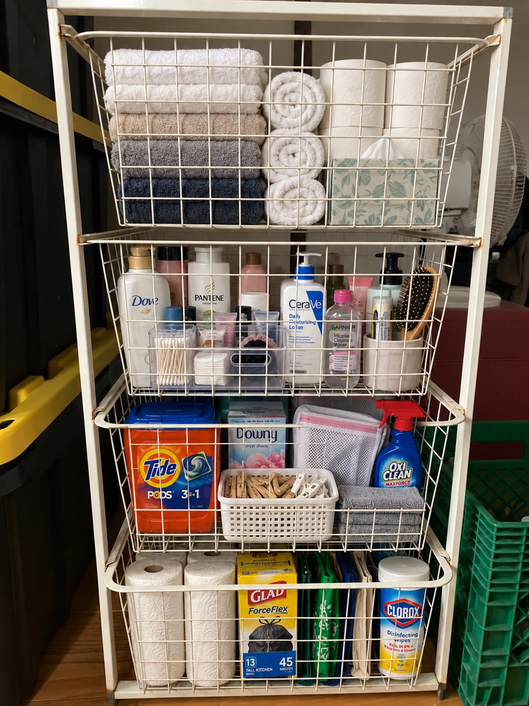 White Four-Tier Metal Wire Storage Cart - photo 2