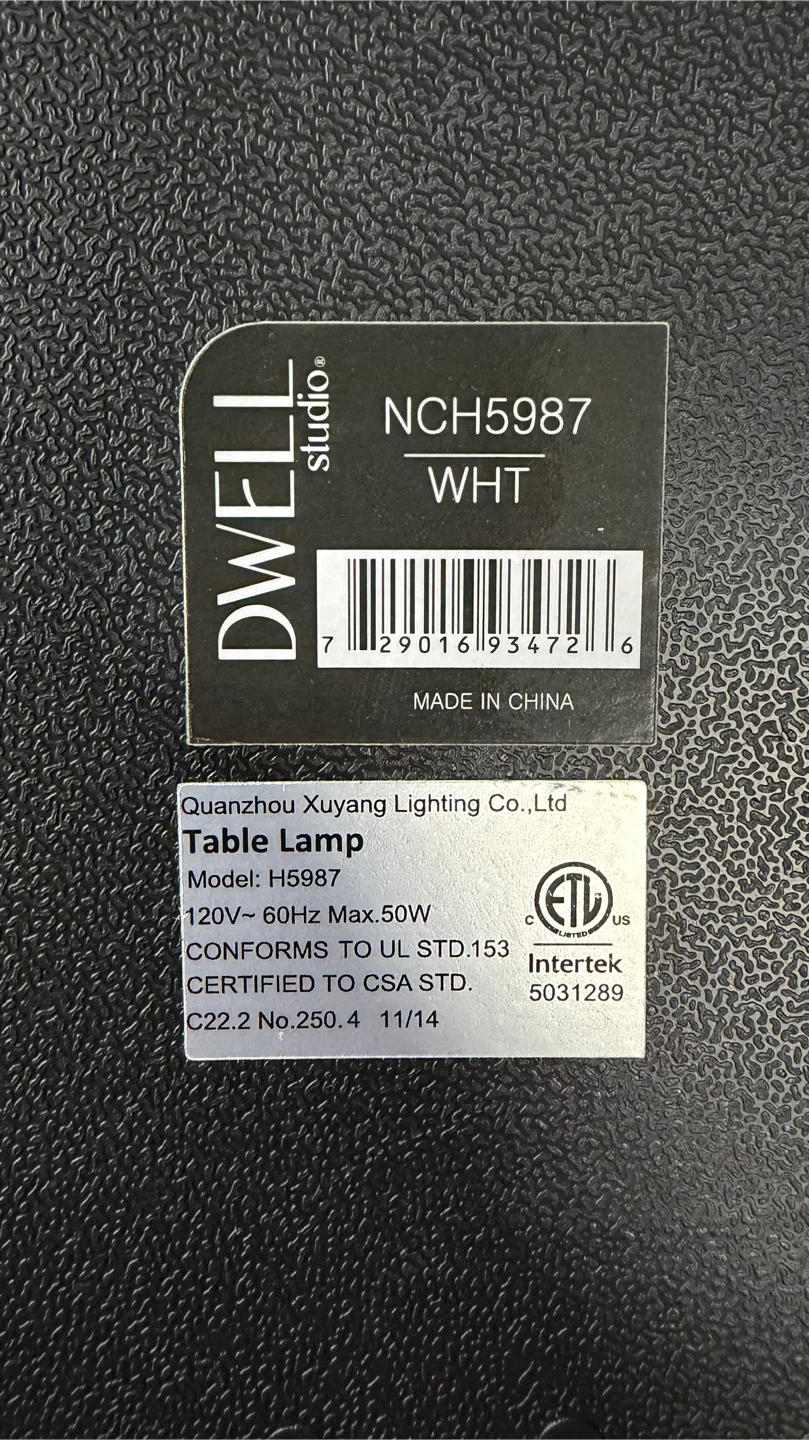 Dwell Studio White Metal Table Lamp - photo 2