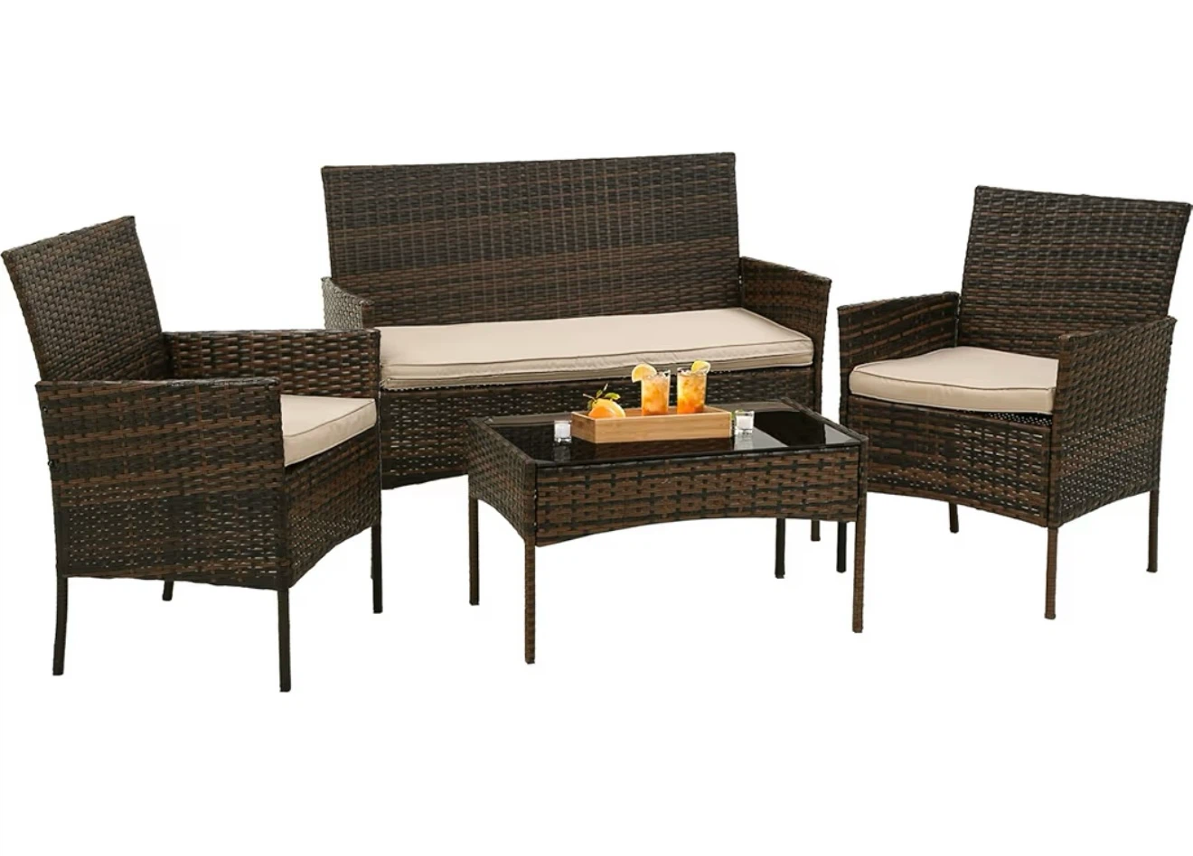4-Piece Wicker Patio Furniture Set - photo 3