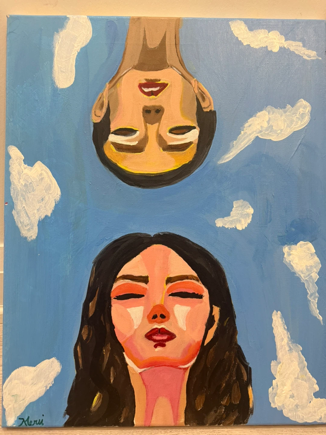 Between Two Worlds – Original Figurative Acrylic Painting