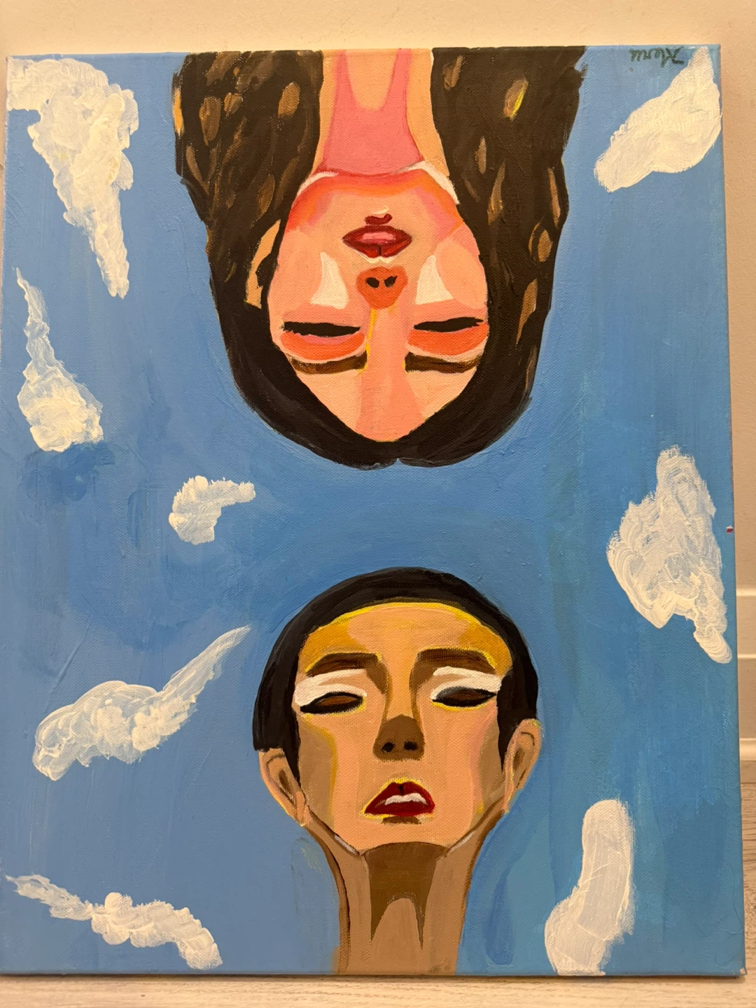 Between Two Worlds – Original Figurative Acrylic Painting - photo 2