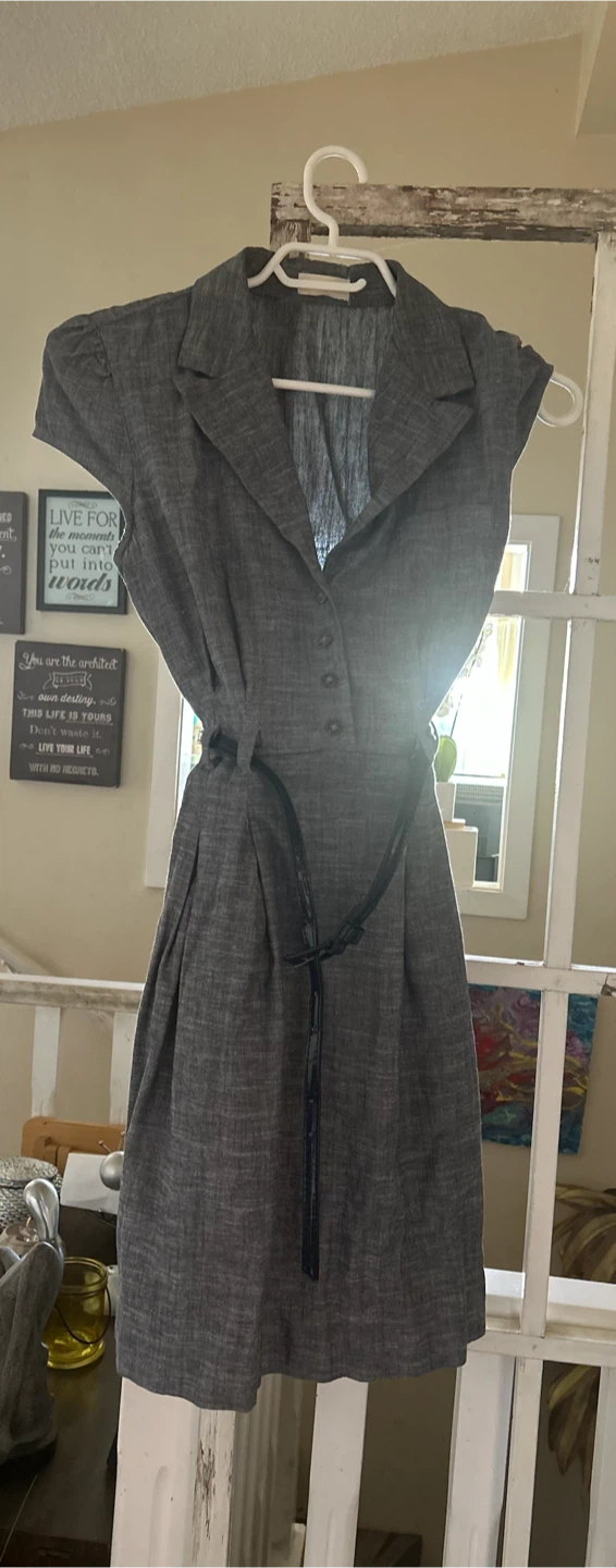Monteau Grey Shirt Dress - Medium