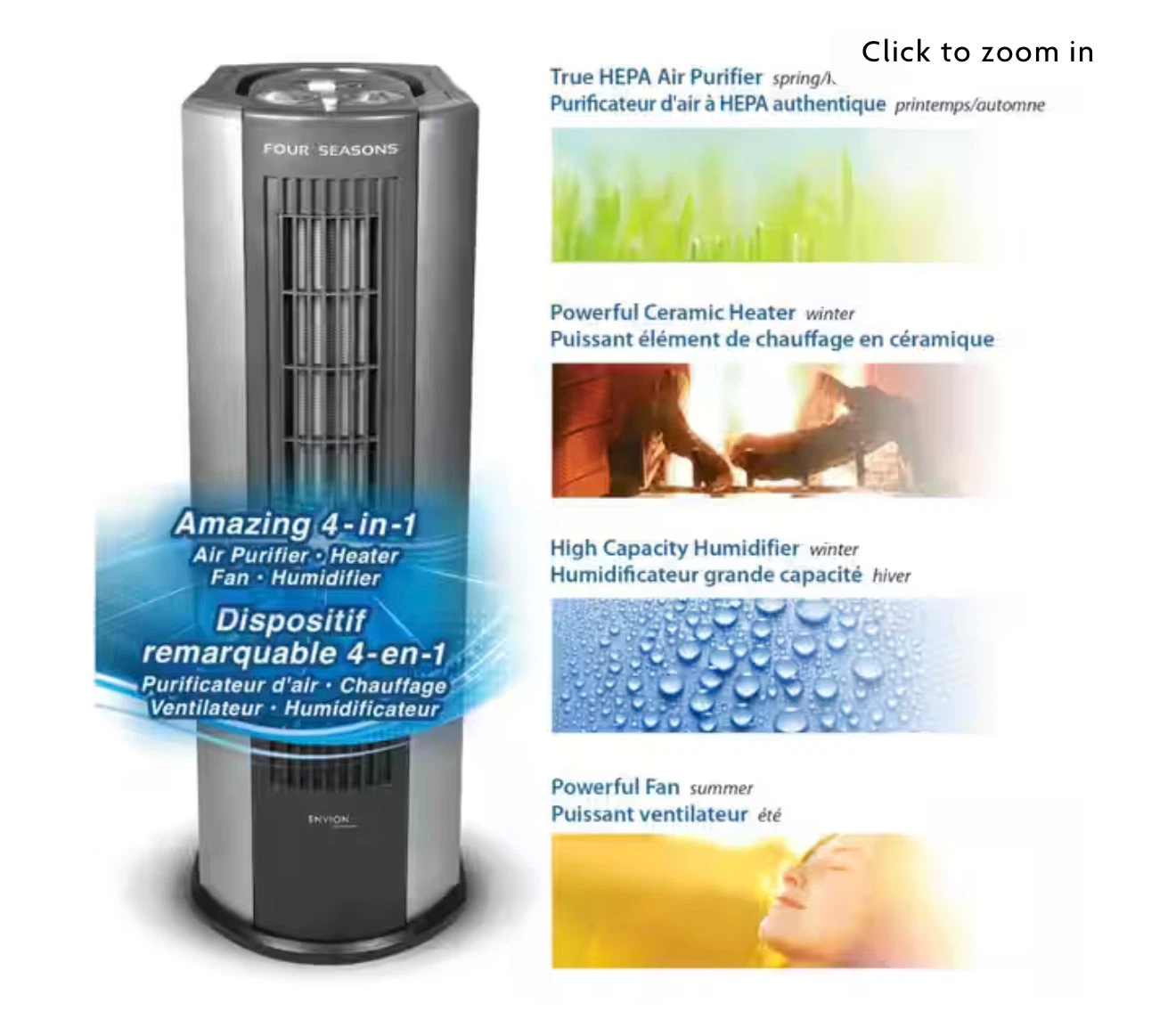 Envion Four Seasons 4-in-1 Air Purifier
