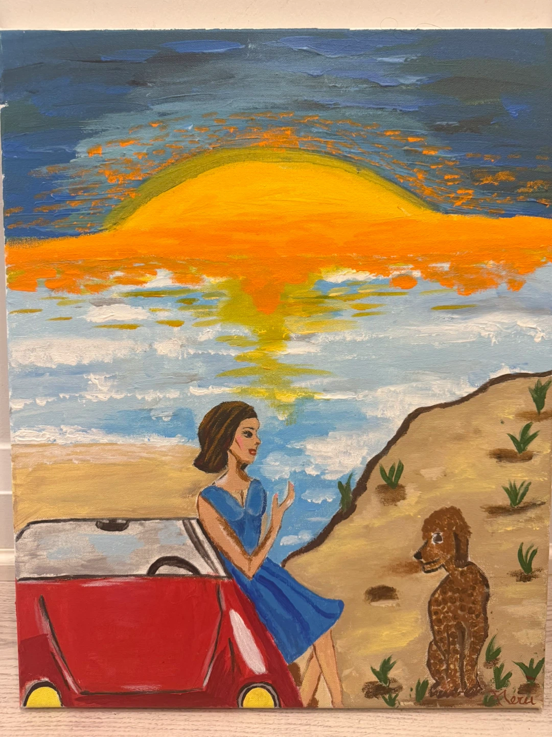 Sunset Encounter – Original Acrylic Painting