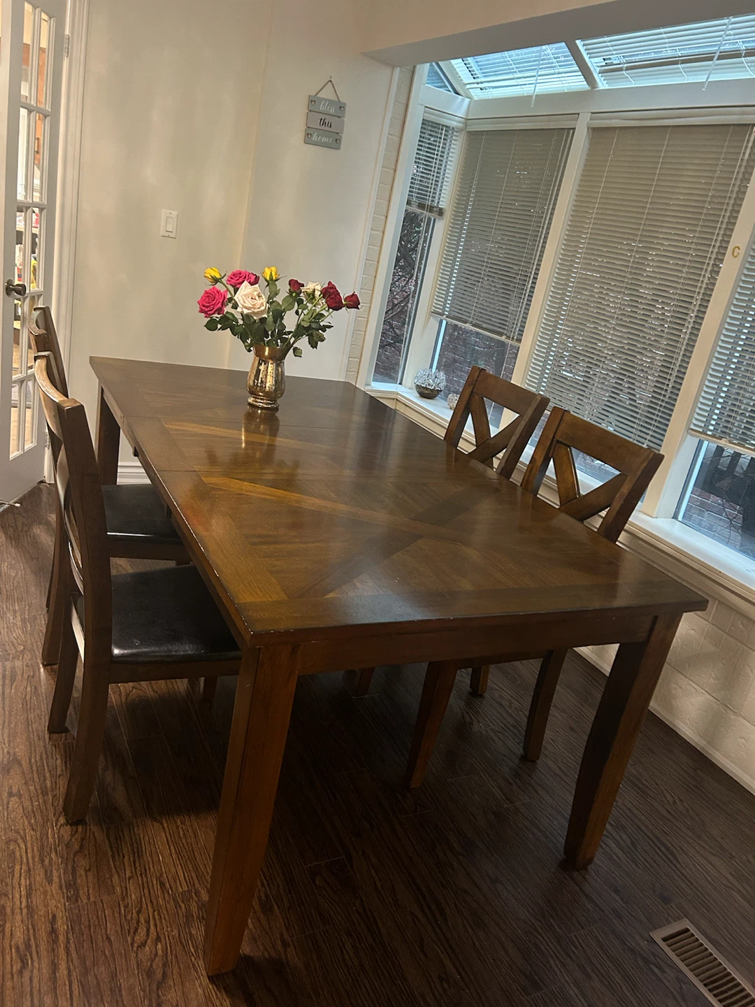 Wooden Dining Table and Chairs