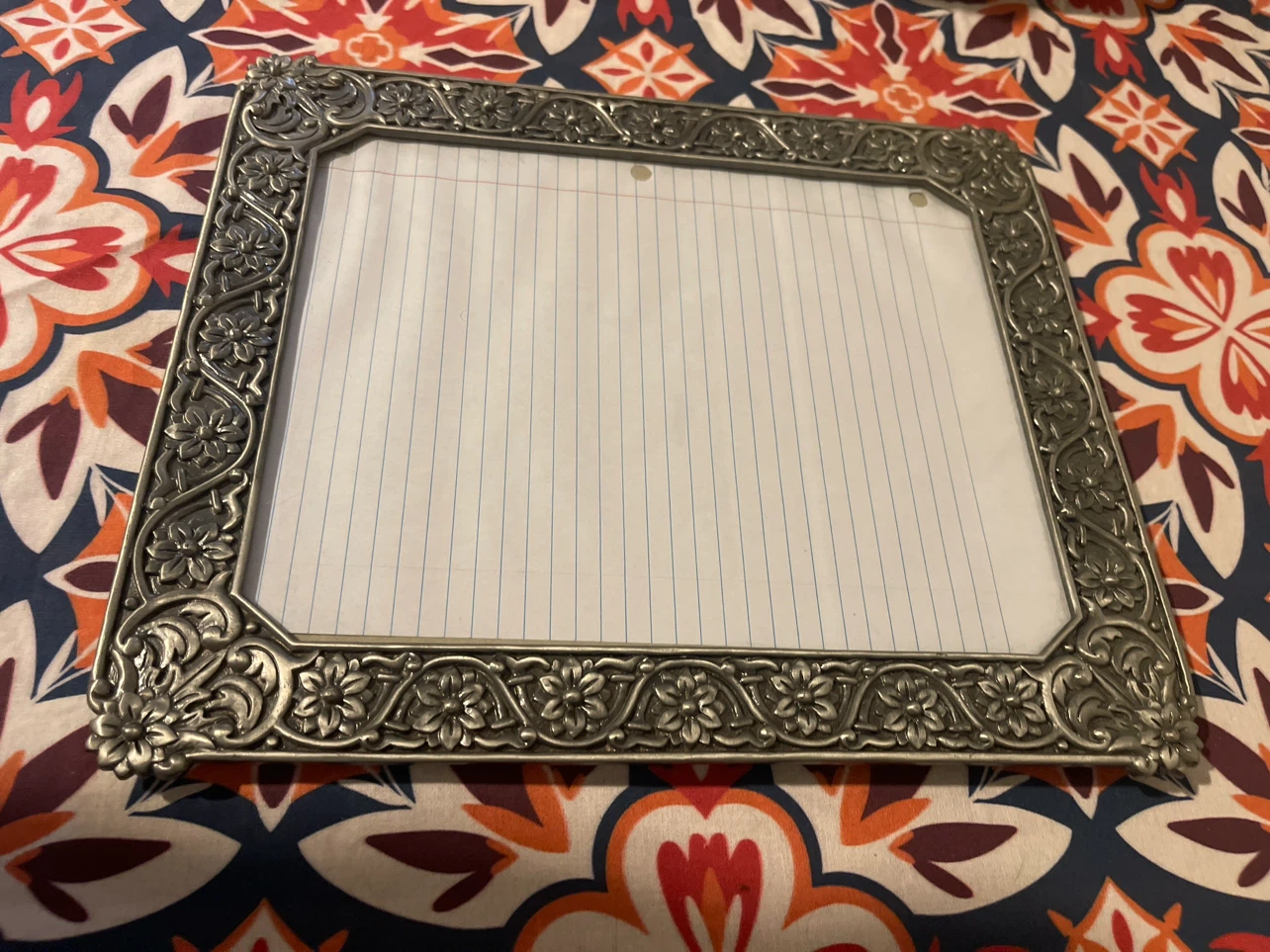 Ornate Silver-Tone Metal Picture Frame - photo 2