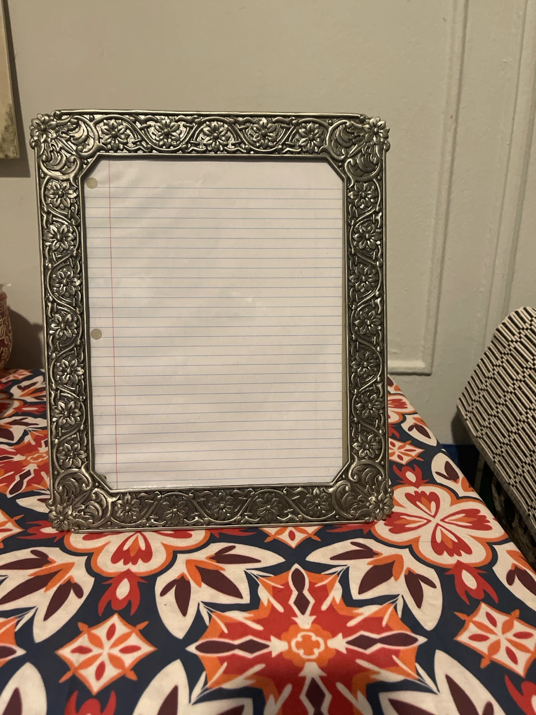 Ornate Silver-Tone Metal Picture Frame - photo 4