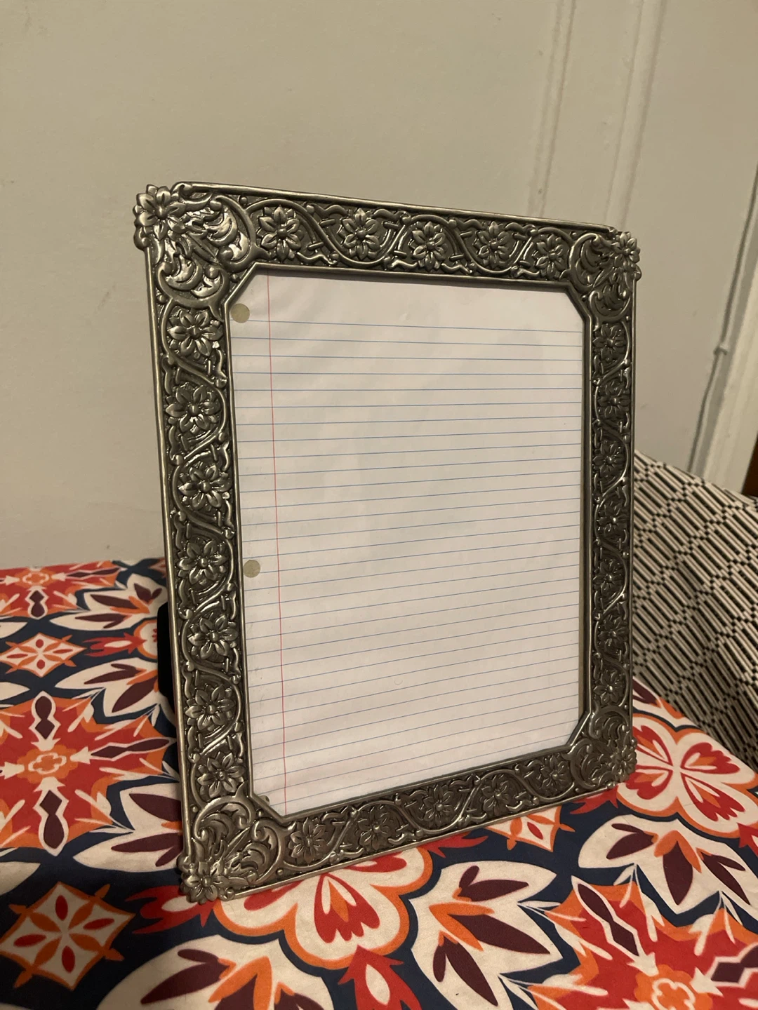 Ornate Silver-Tone Metal Picture Frame - photo 5