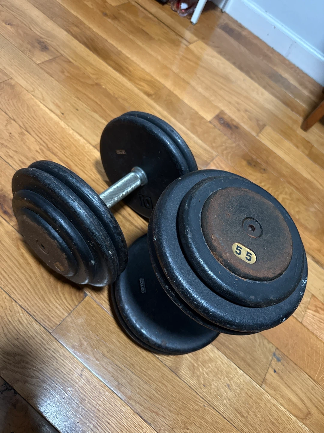Pair of Cemco 55 lb Dumbbells - photo 2