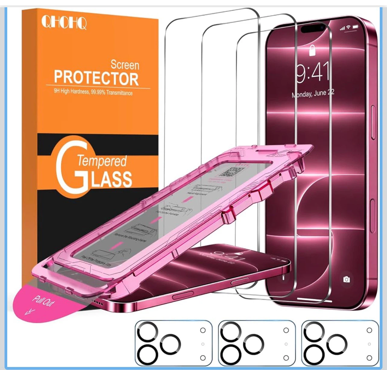 3-Pack Screen and Camera Lens Protectors