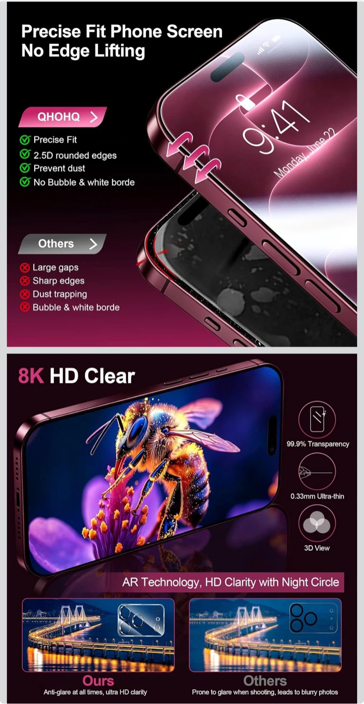 3-Pack Screen and Camera Lens Protectors - photo 3