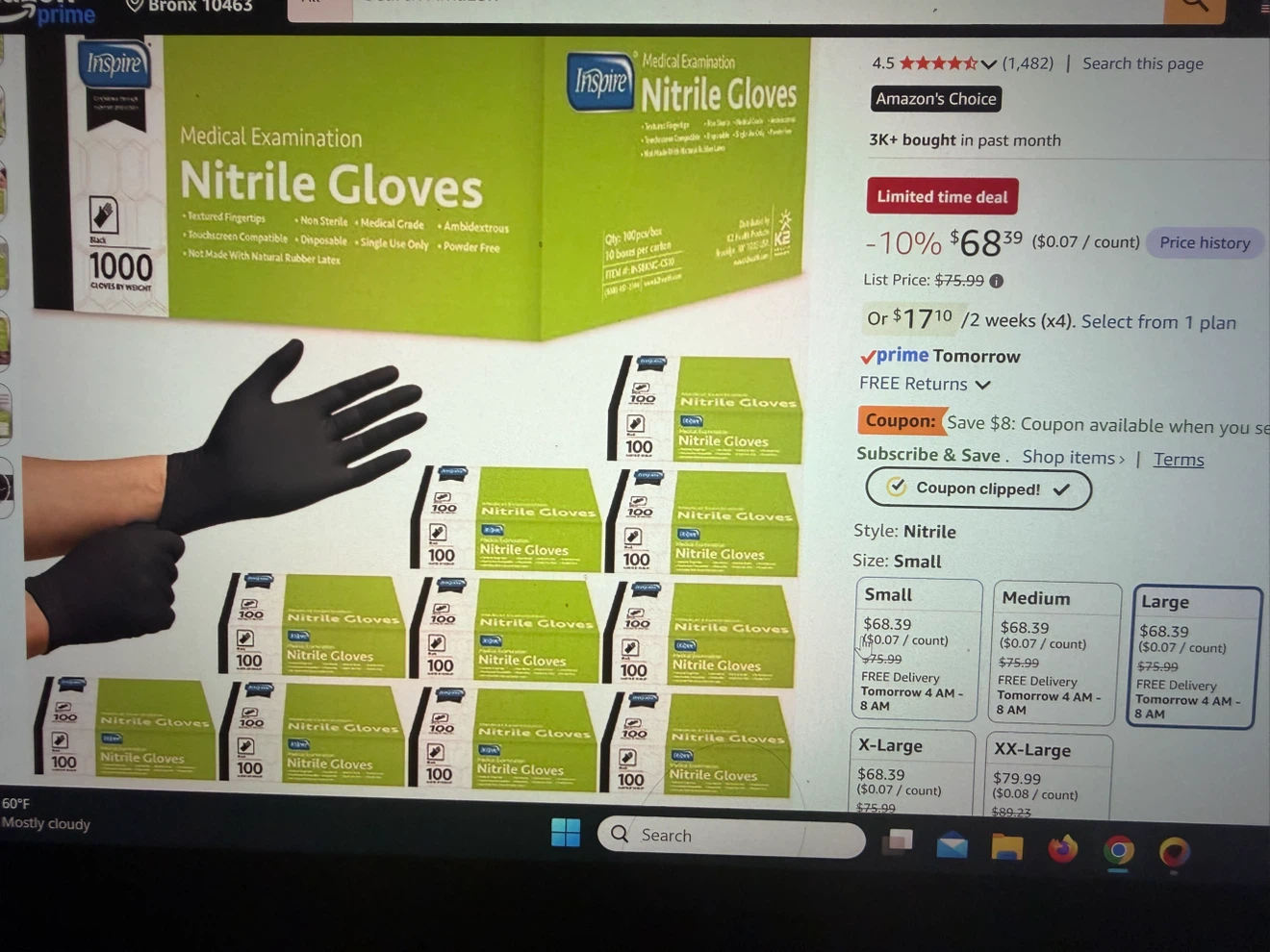 Inspire Nitrile Medical Examination Gloves
