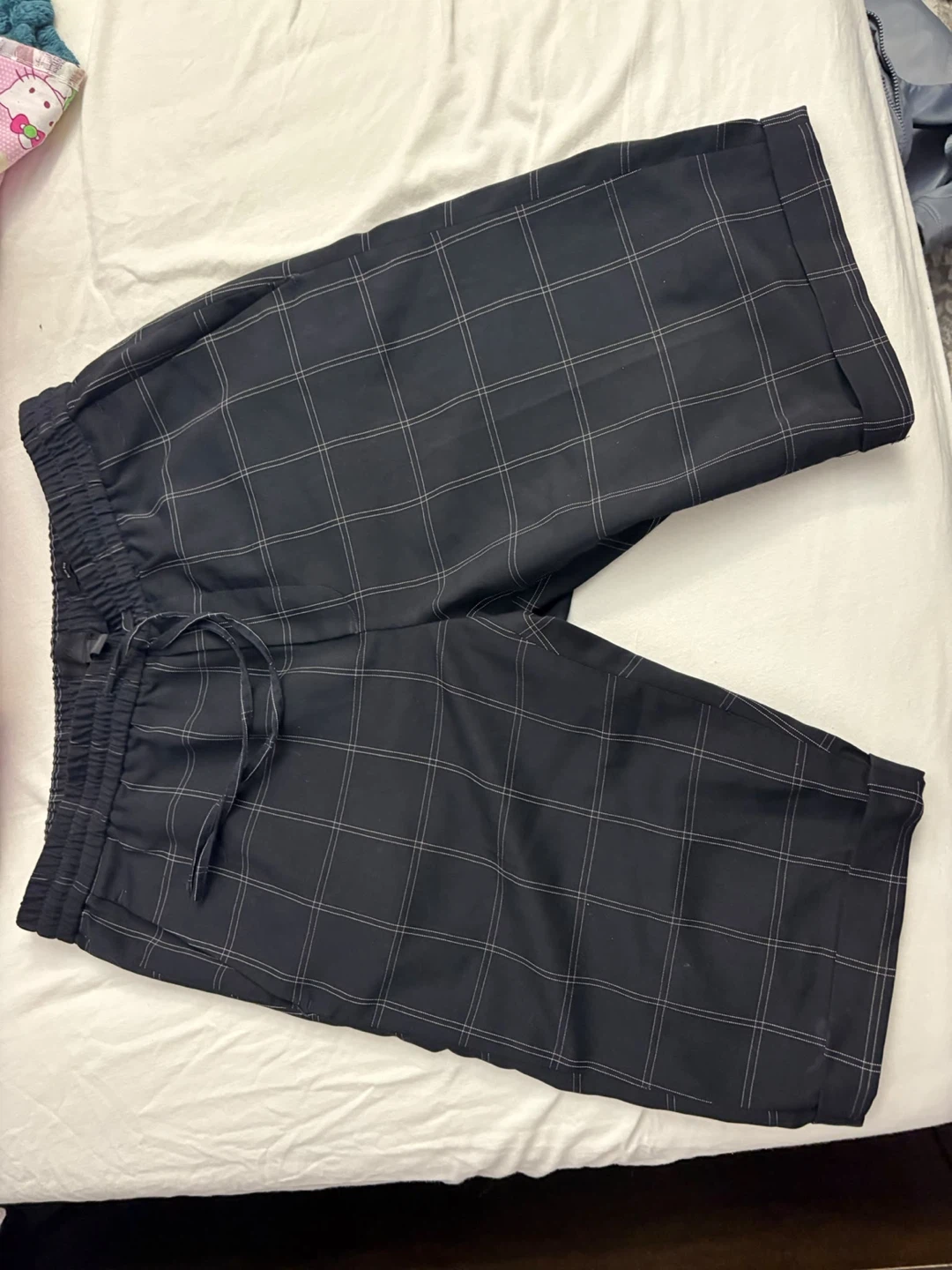 Black Plaid Shorts