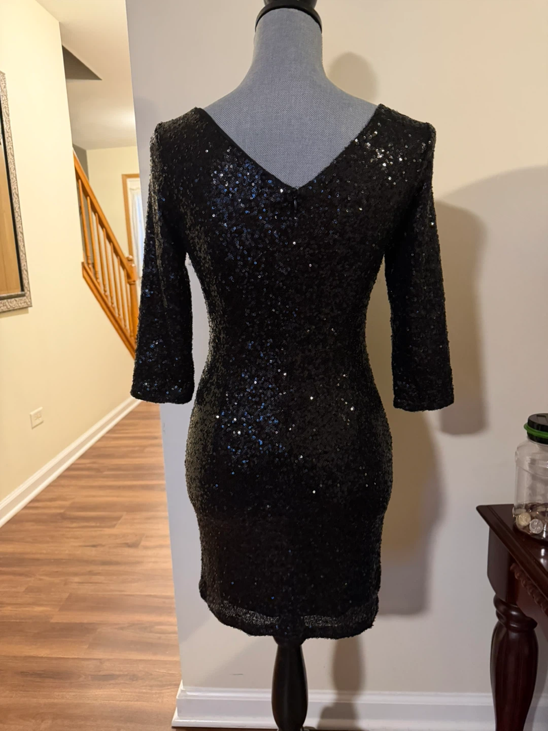 Red Clover Black Sequin Dress size small - photo 2
