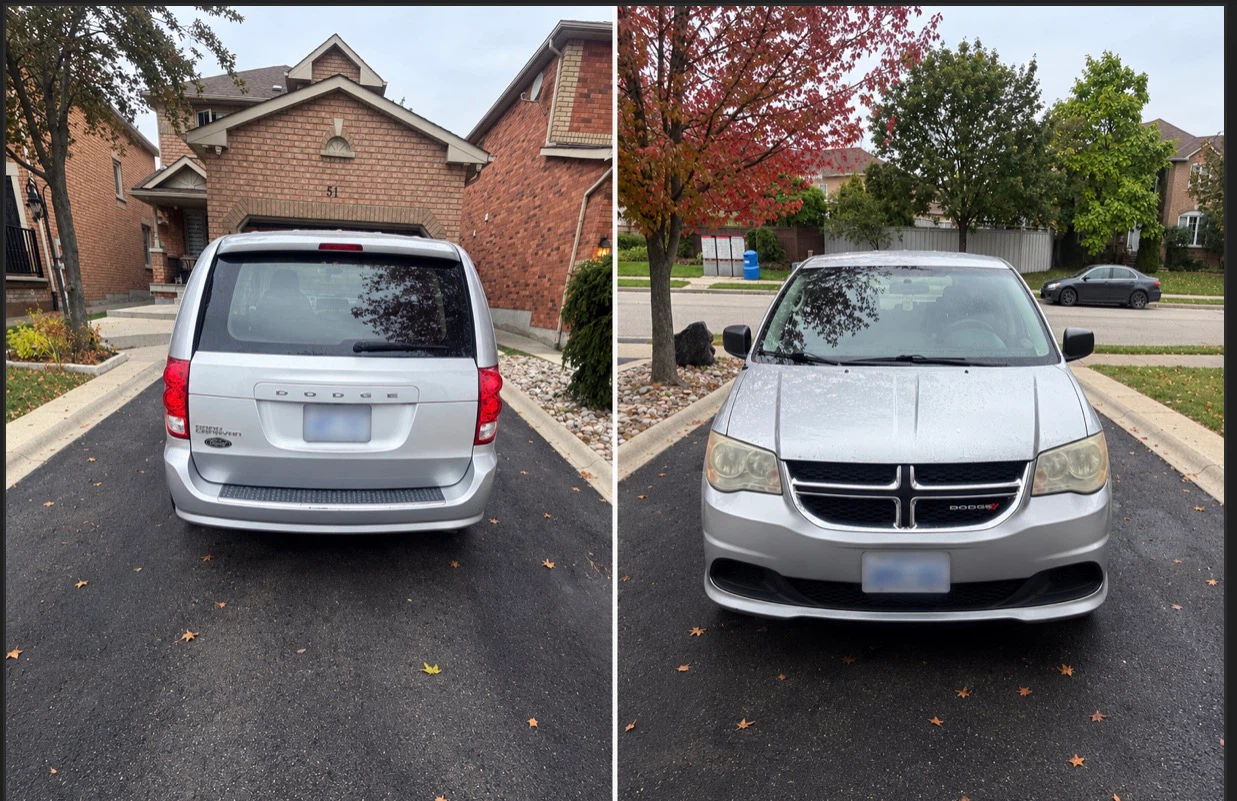 Silver Dodge Grand Caravan