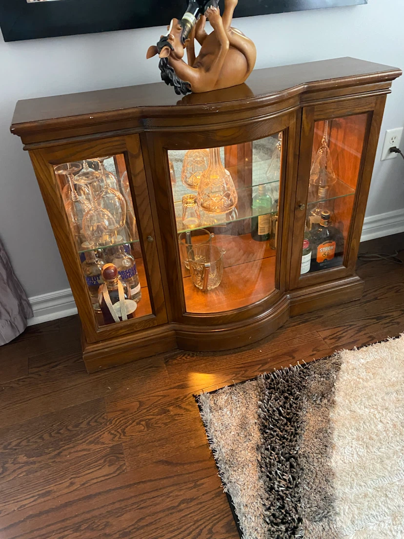 Wooden Curio Display Cabinet