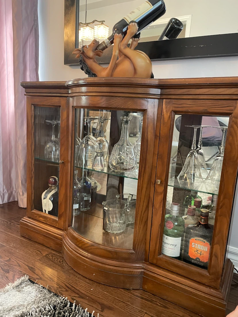 Wooden Curio Display Cabinet - photo 2