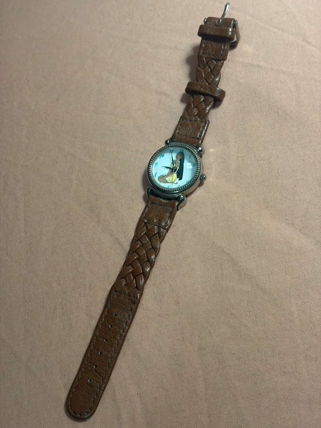 Timex Pocahontas woven brown leather strap, domed crystal watch - photo 2