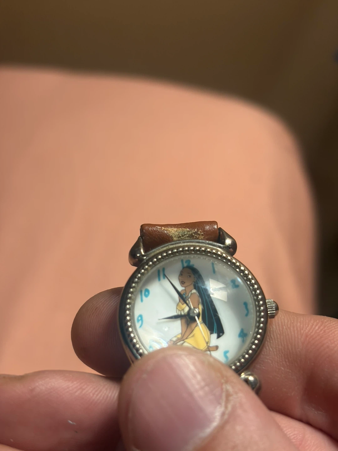 Timex Pocahontas woven brown leather strap, domed crystal watch - photo 4