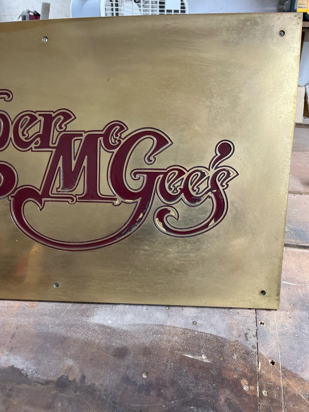 Vintage Fibber McGee's Brass Sign - photo 3