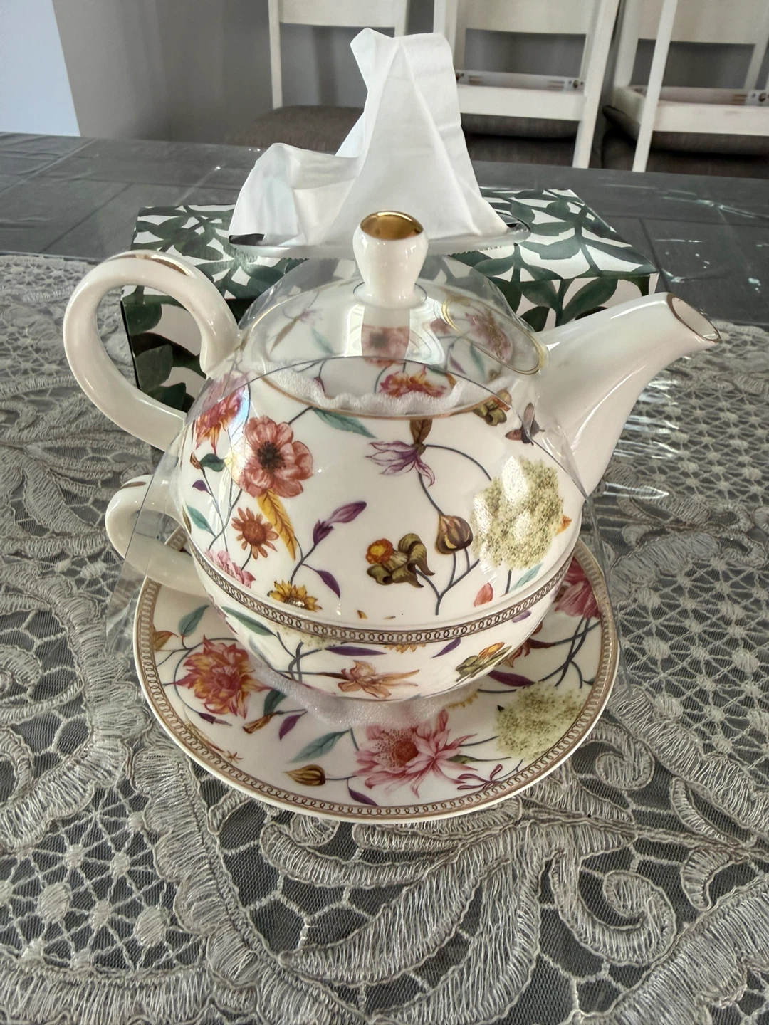 Grace Teaware Floral Tea-for-One Set – Brand New – $13 - photo 2