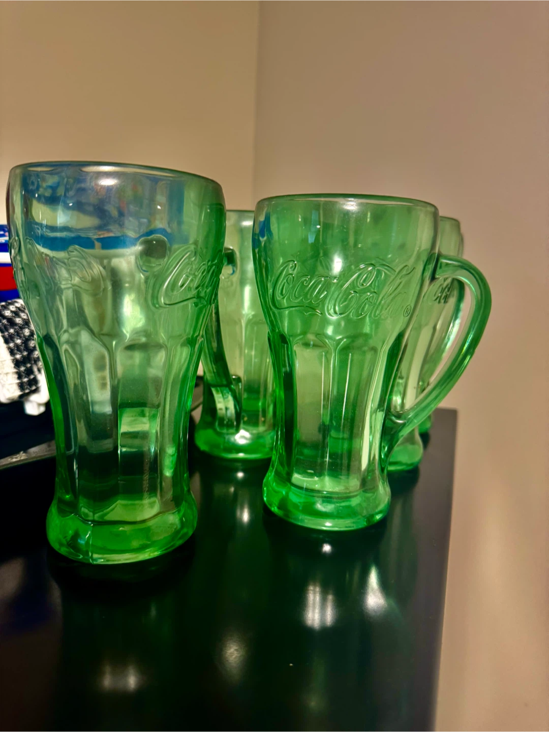 6 Coca Cola Glasses.