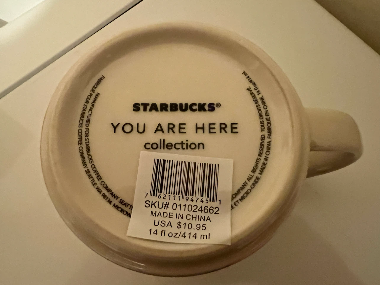 Starbucks Washington D.C. You Are Here Mug - photo 4