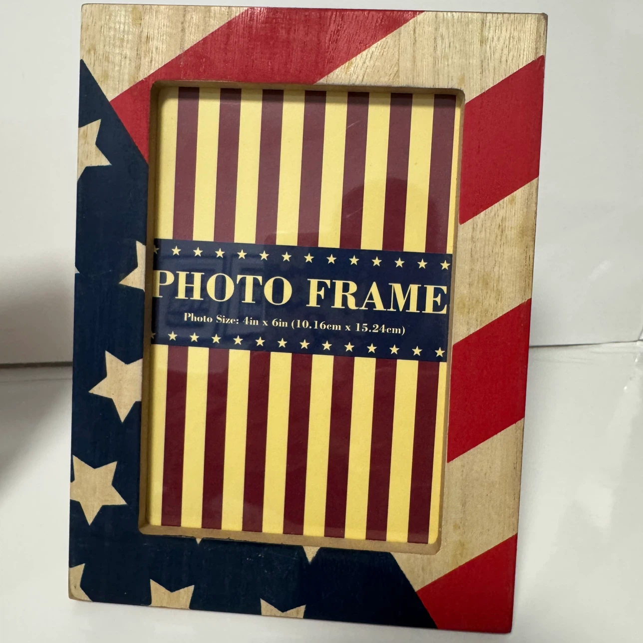Set of 2 Americana Wooden Photo Frames 4X6 - photo 3