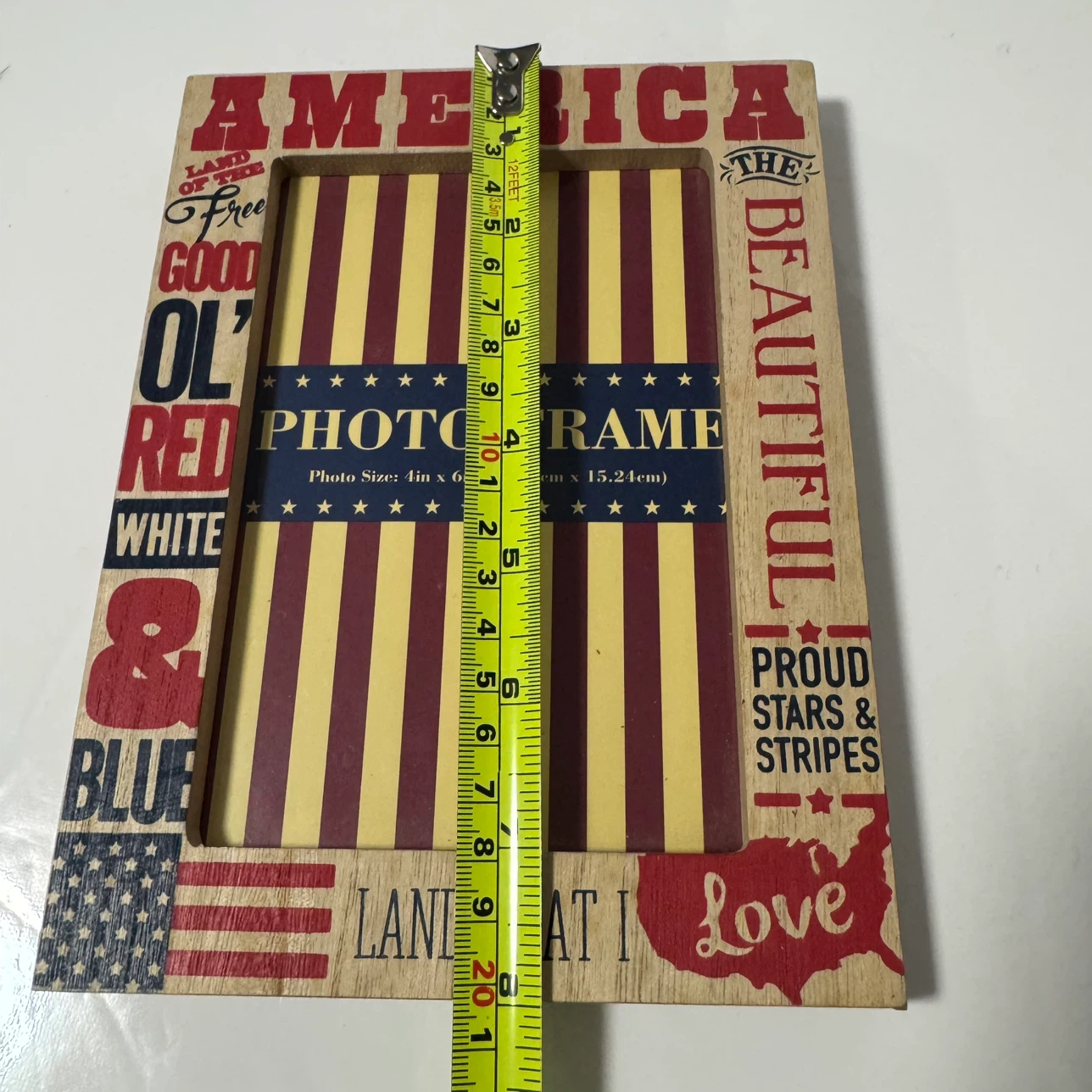 Set of 2 Americana Wooden Photo Frames 4X6 - photo 5