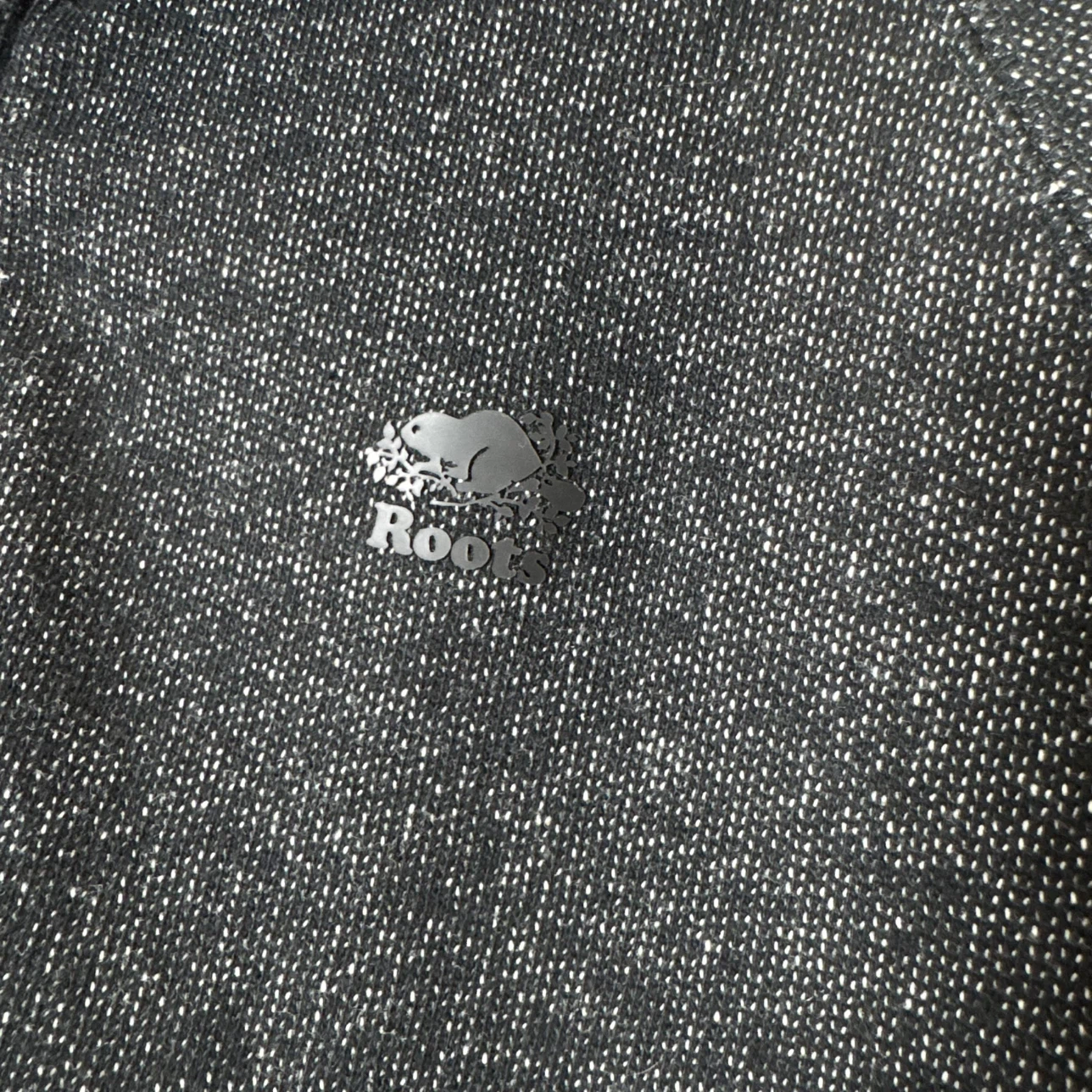 Roots Sweatshirt Men's Medium Charcoal Black Quarter Zip - photo 4
