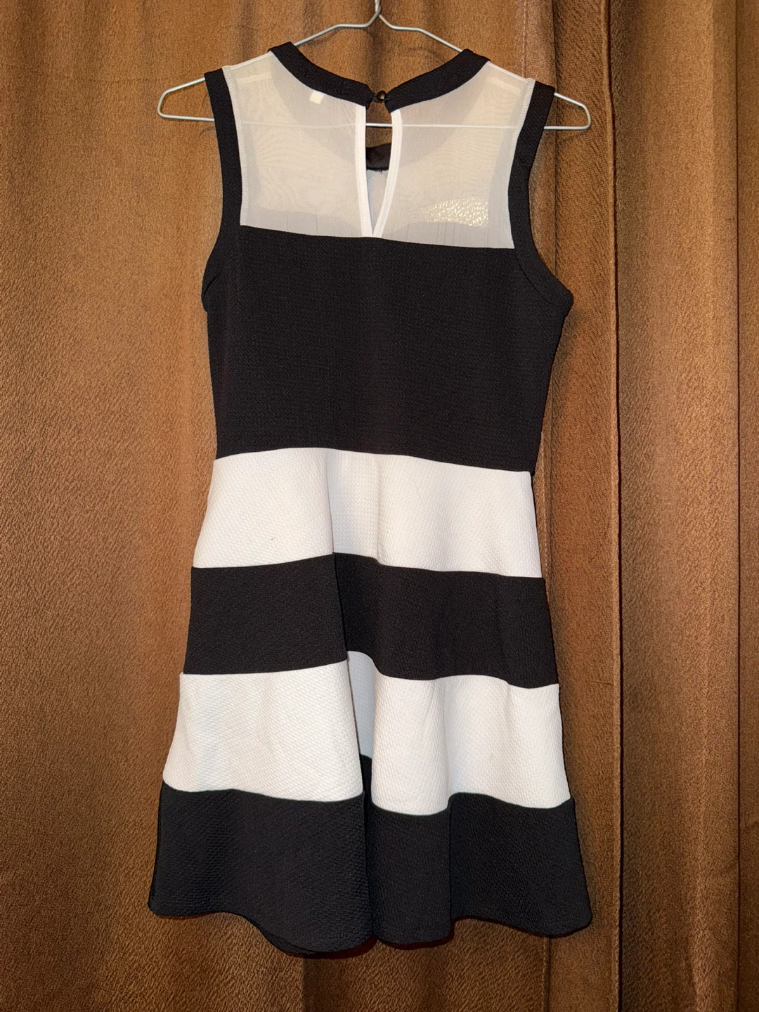 Monteau Girl Black and White Striped Dress - photo 2