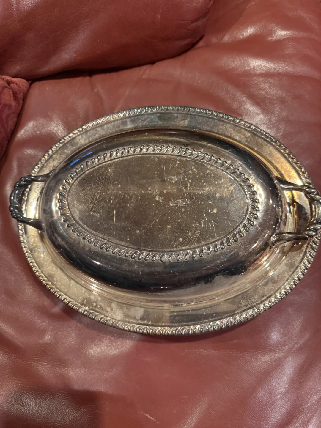 Silver Plated Serving Tray with Lid - photo 2