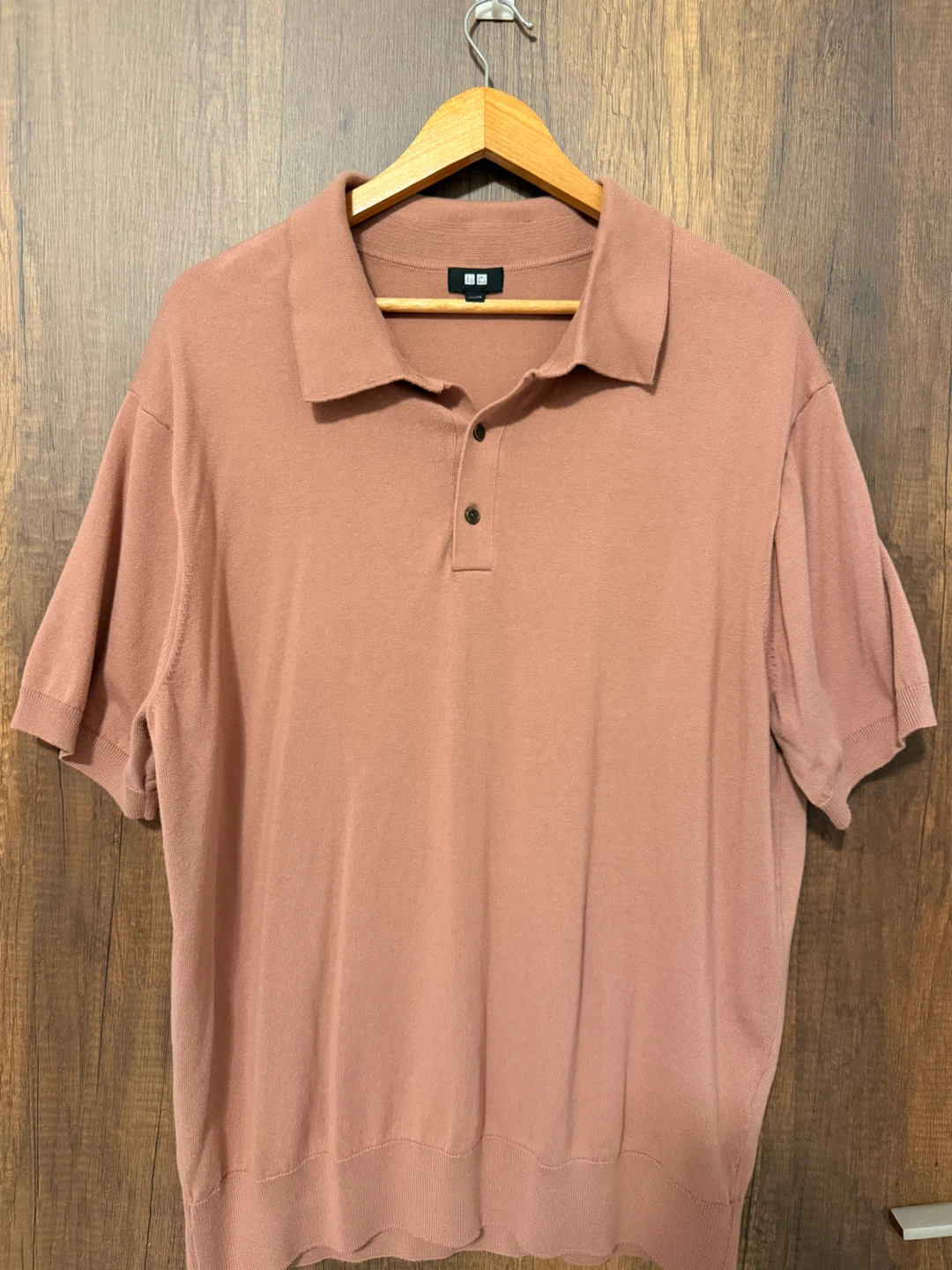 UNIQLO Knit Polo Shirt – Dusty Pink – XL - photo 3