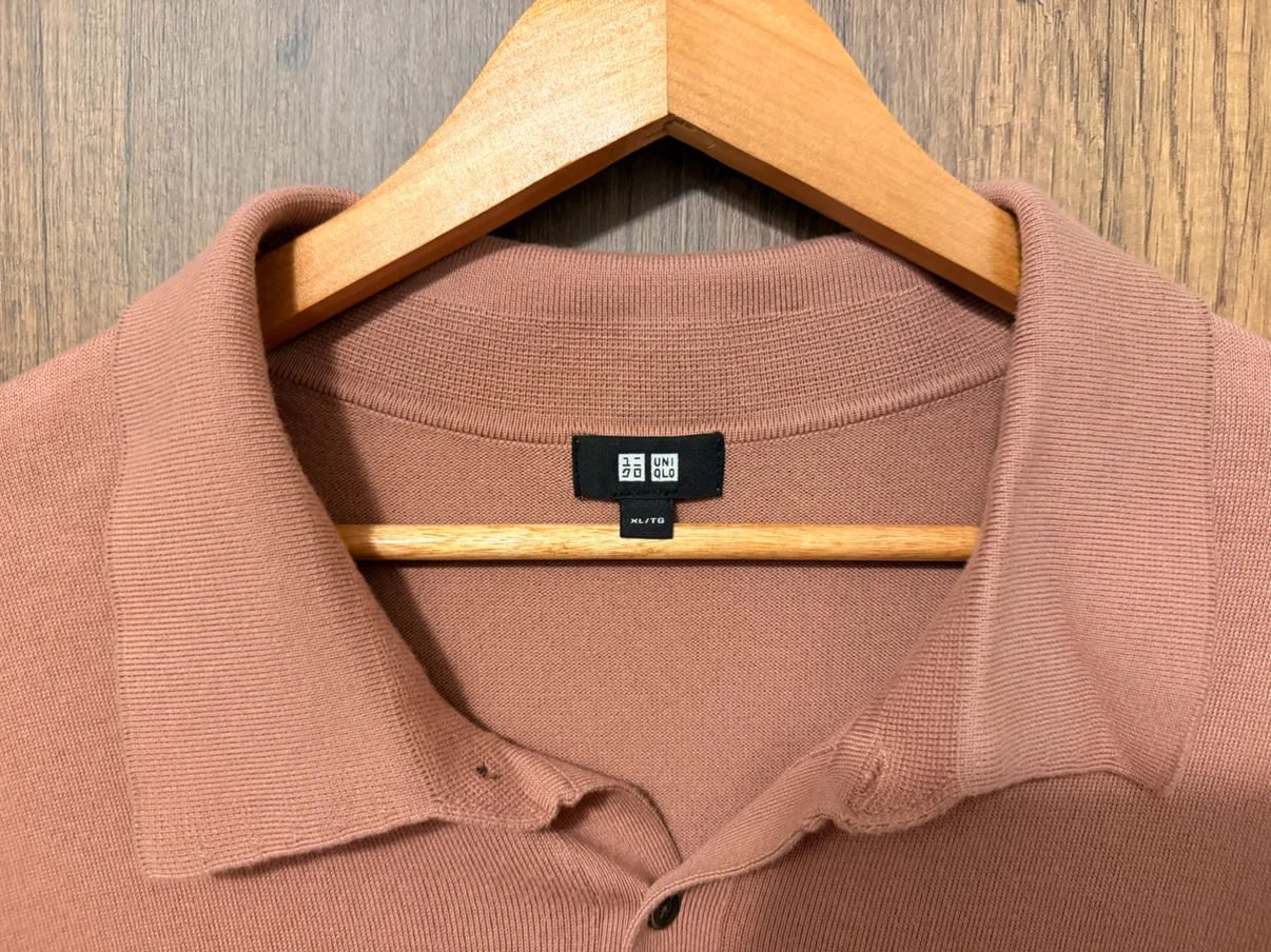 UNIQLO Knit Polo Shirt – Dusty Pink – XL - photo 4