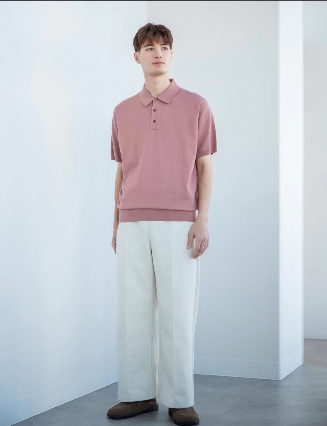 UNIQLO Knit Polo Shirt – Dusty Pink – XL - photo 5