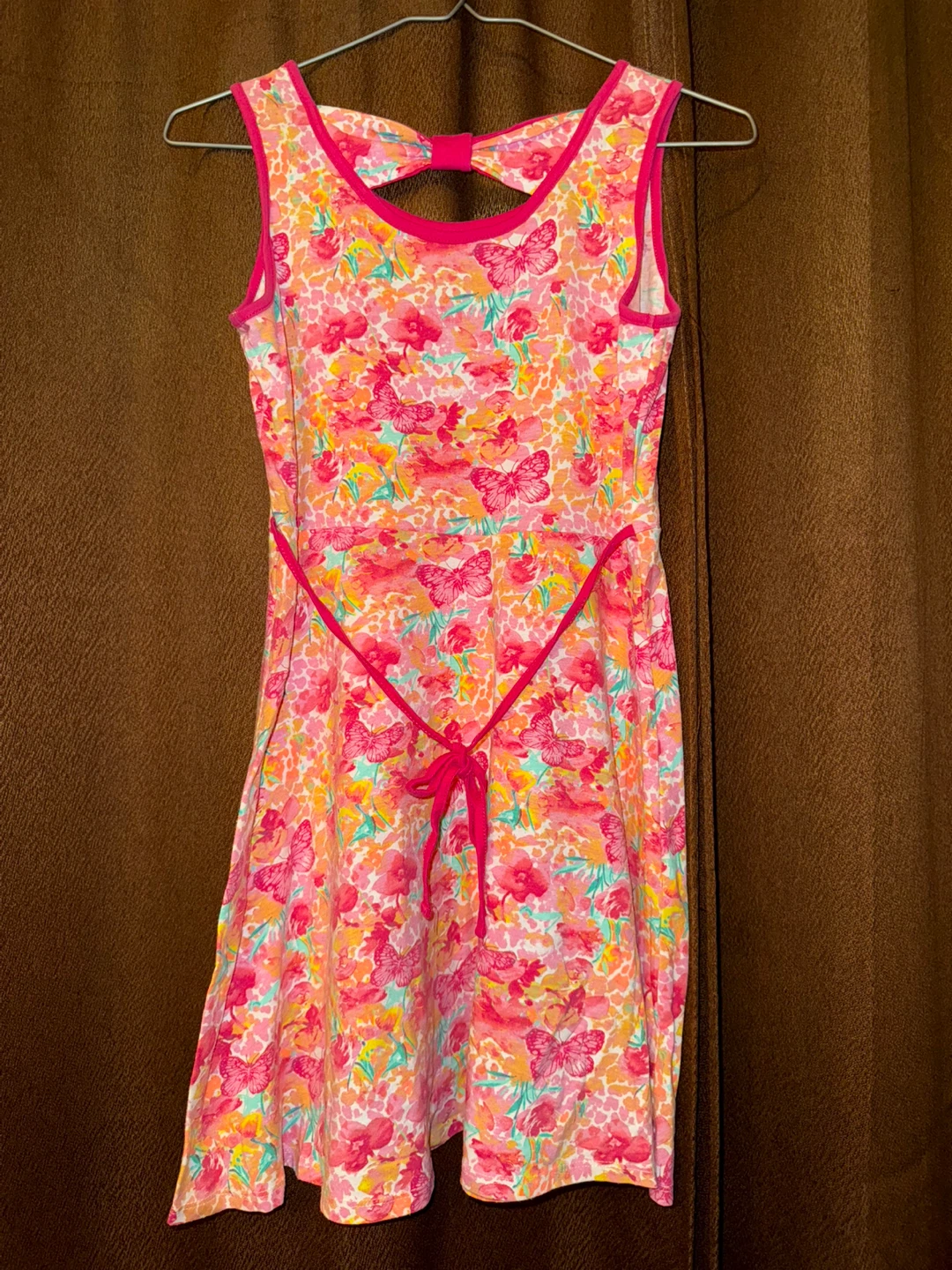 George Girls Pink Butterfly and Floral Print Dress - photo 2