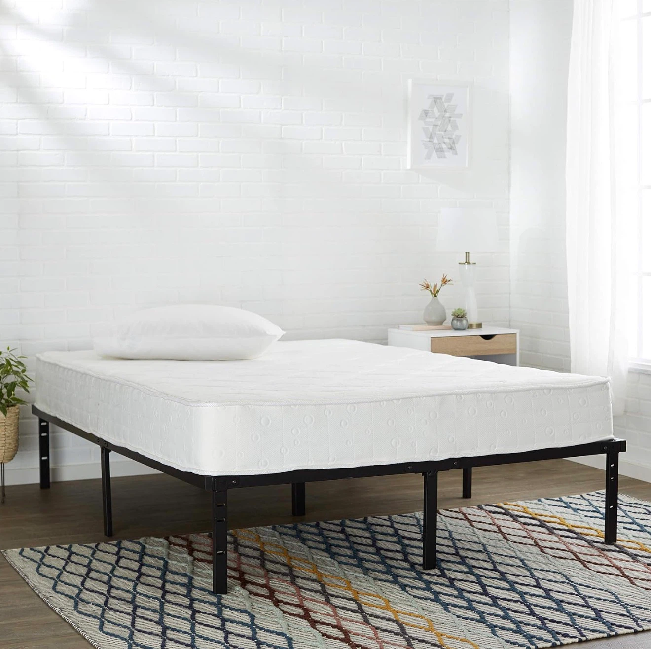 Full size Metal Bed Frame+Mattress