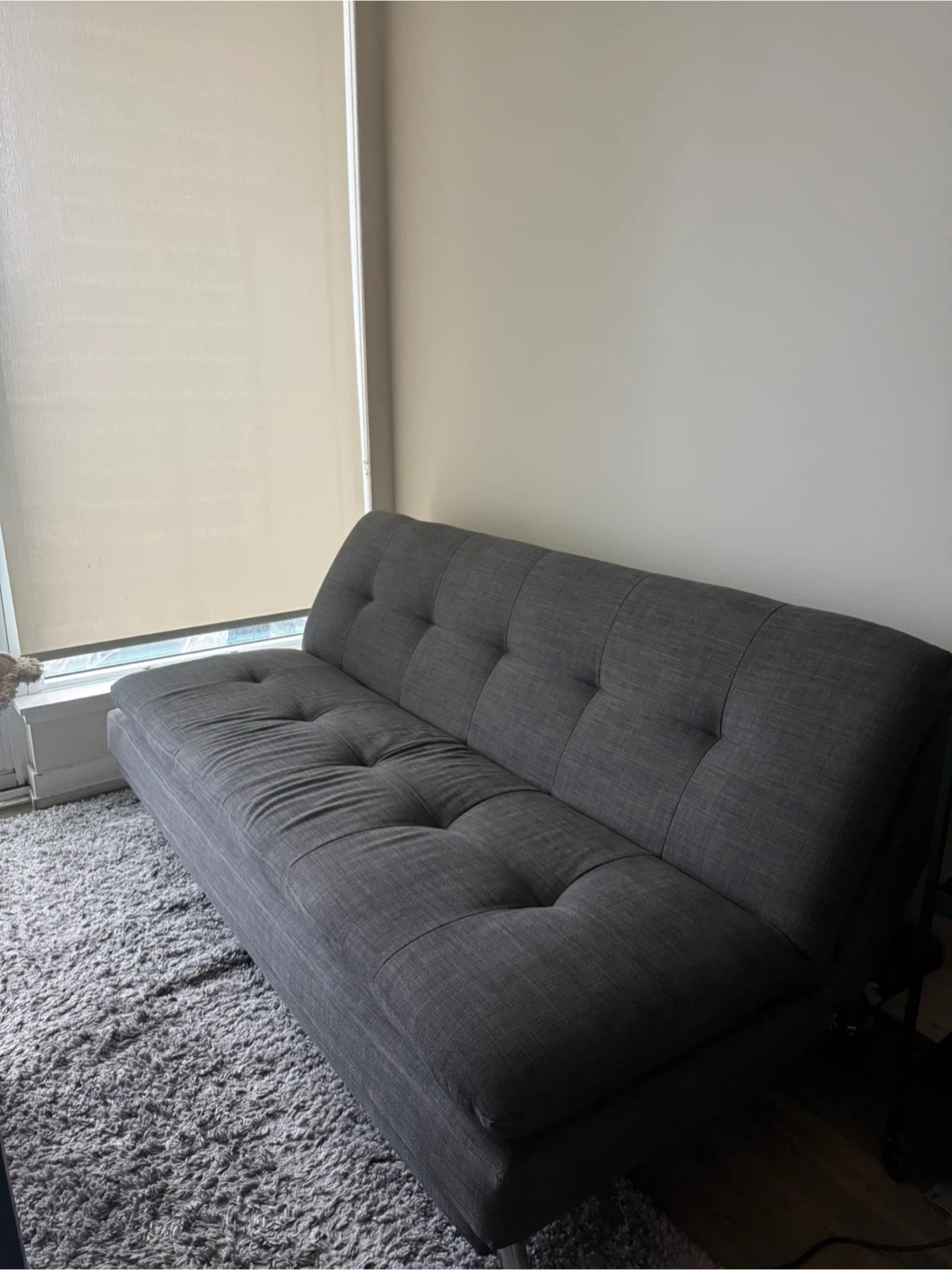 Dark grey convertible sofa bed