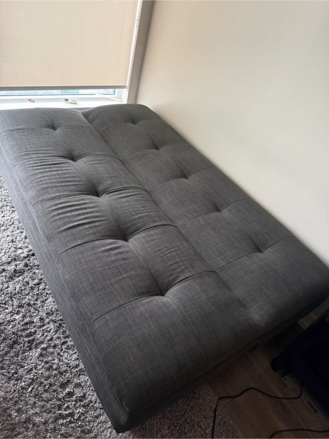 Dark grey convertible sofa bed - photo 2