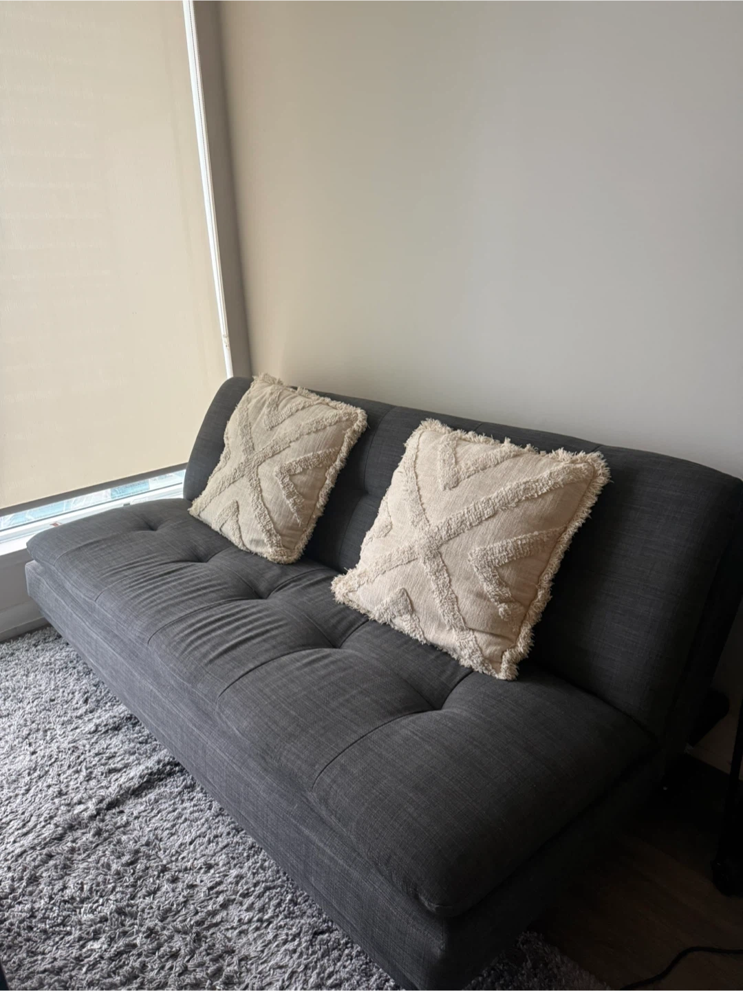Dark grey convertible sofa bed - photo 3