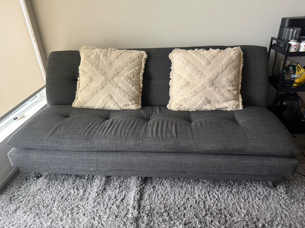 Dark grey convertible sofa bed - photo 4