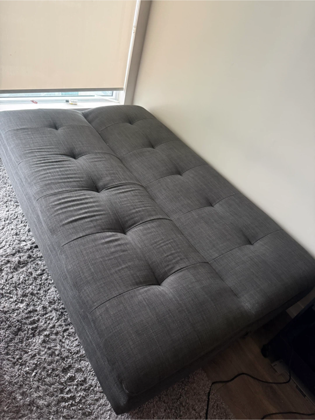 Dark grey convertible sofa bed - photo 5
