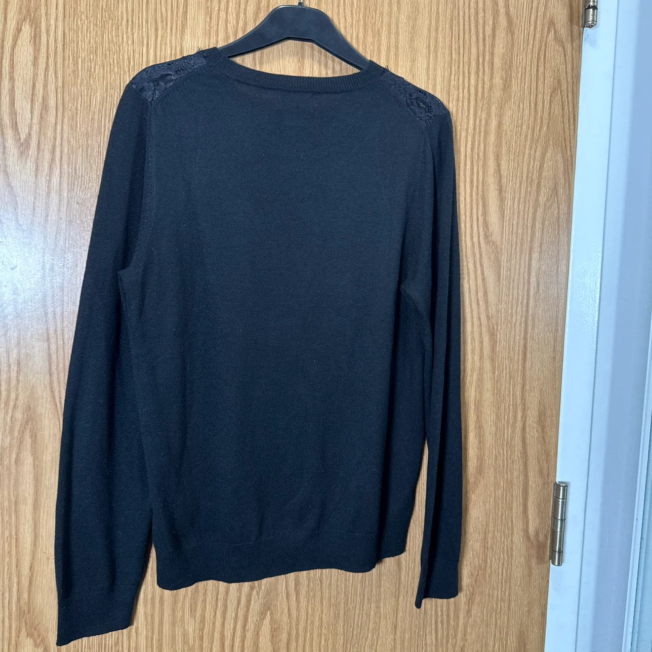 CeCe by Cynthia Steffe Black Lace Trim Sweater - photo 3
